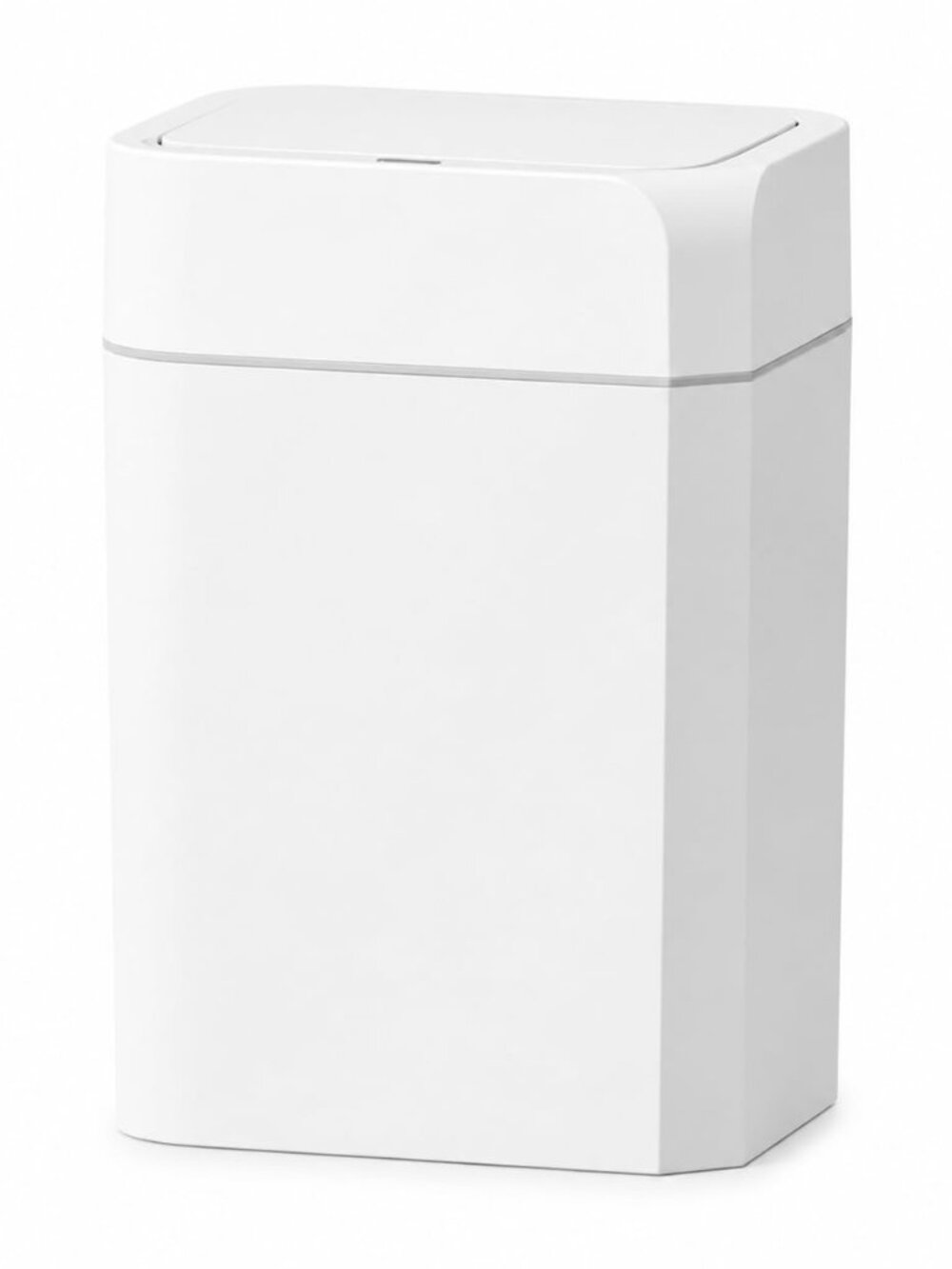 2.4 Gallon Small Automatic, White Plastic Touchless Trash Bin